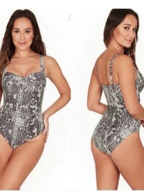 Women’s Nip Tuck Snake Print One-Piece Swimsuit - 6 niptuck swim